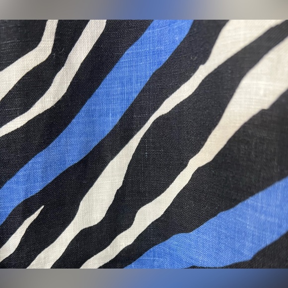 JONES NEW YORK XL 100% Linen 3/4 Sleeve Animal Print No Iron Tunic Top - Picture 4 of 5